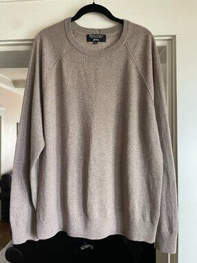 Banana Republic Baruffa Tan Sweater Italian Merino Wool - XL